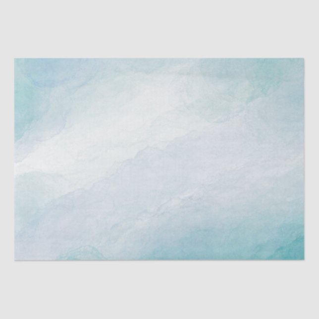 Blue watercolor tissue paper (Front)
