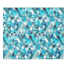 Blue Watercolor Triangle Pattern
