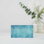 Blue Watercolor Turquoise Paper Background Business Card (Standing Front)