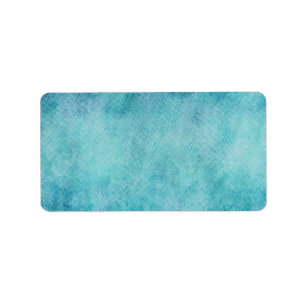 Blue Watercolor Turquoise Paper Background Label