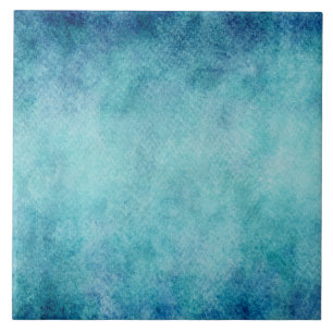 Blue Watercolor Turquoise Paper Background Tile