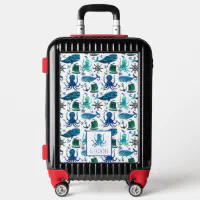 Blue Betta Fish Luggage Tag, Zazzle
