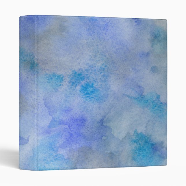 Blue Watercolor Wash Binder (Front/Spine)
