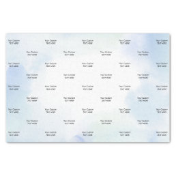 Blue Watercolor Wash Custom Text Tissue Paper