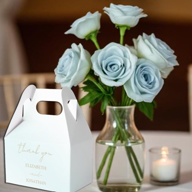 Blue Watercolor Wave Wedding Favor Boxes (Creator Uploaded)