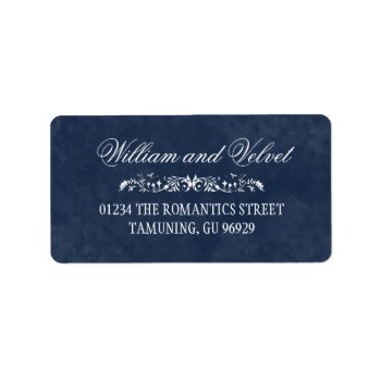 Blue Watercolor Wedding Address Labels by RenImasa at Zazzle