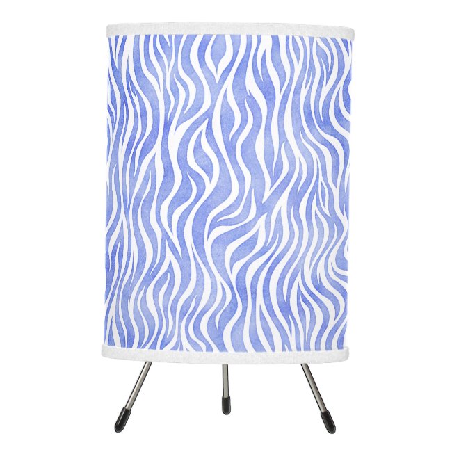 Blue Watercolor Zebra Pattern