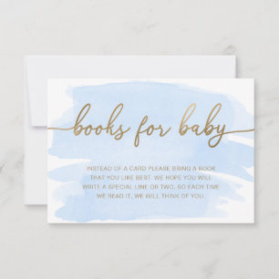 Blue Watercolour Books Request Insert Card
