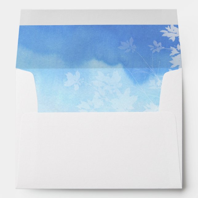 Blue Watercolour Delicate Spring Envelope (Back (Bottom))