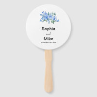 Blue Watercolour Floral and Butterflies Wedding 