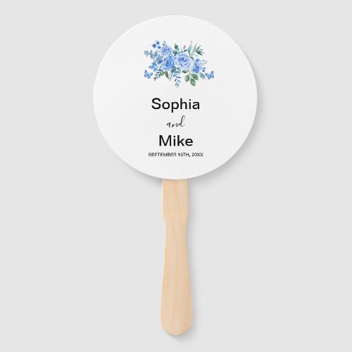 Blue Watercolour Floral and Butterflies Wedding 