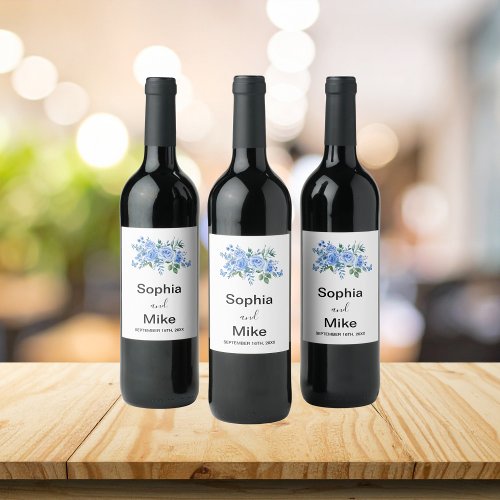 Blue Watercolour Floral and Butterflies Wedding 