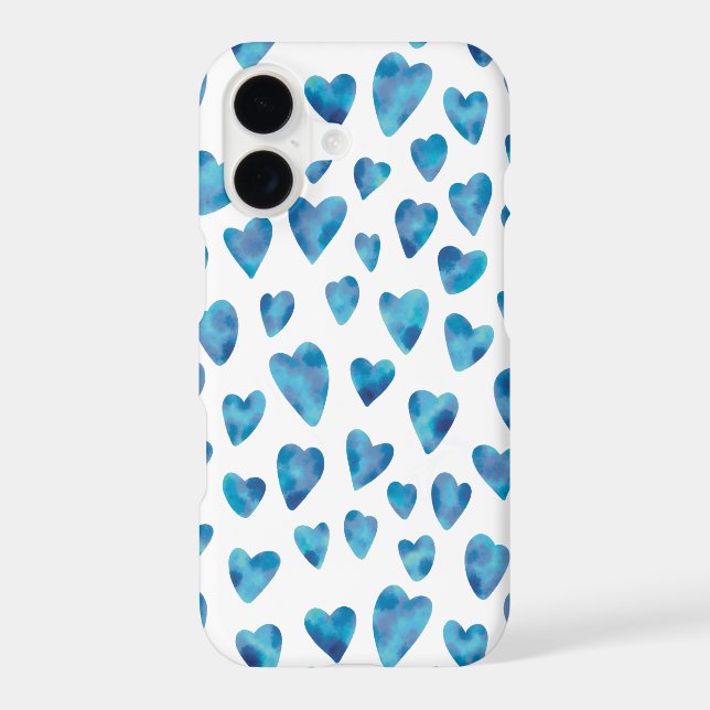 Blue Watercolour Heart  Case-Mate iPhone Case (Back)