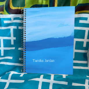 Blue watercolour tranquility notebook