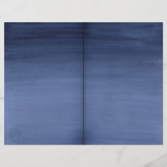 Blue Watercolour Wash Scrapbook Paper (Front)