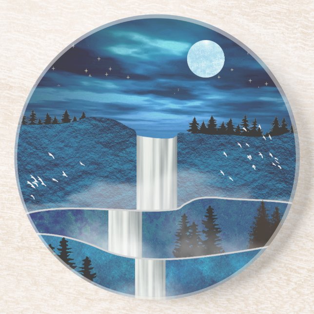 Blue Waterfall Coaster (Front)