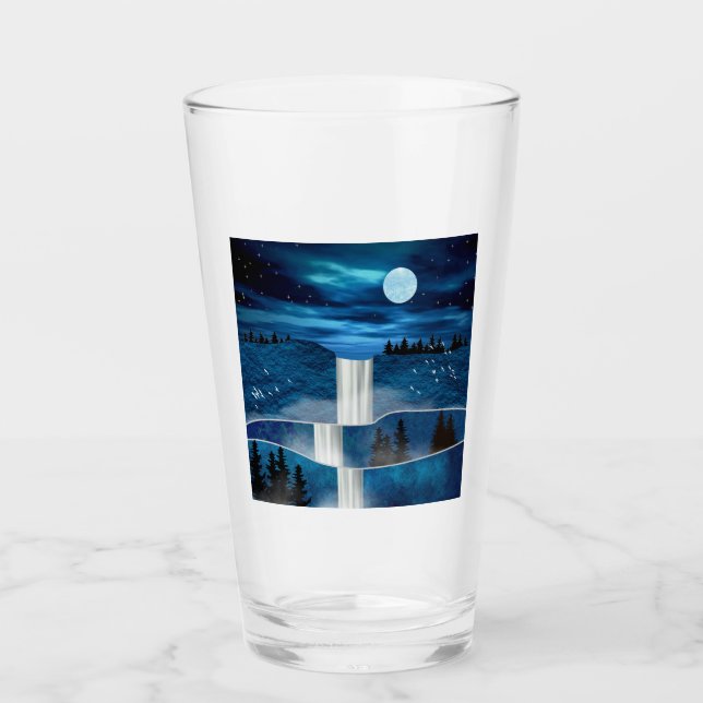 Blue Waterfall Glass (Front)