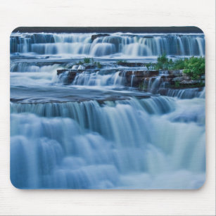 Blue Waterfall Mouse Pad
