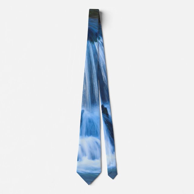 Blue Waterfall Neck Tie (Front)