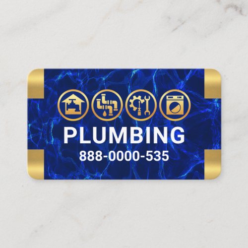 Blue Waters Gold Plumbing Corners Business Card