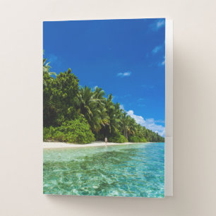 Blue Waters Of A Tropical Beach Pocket Folder