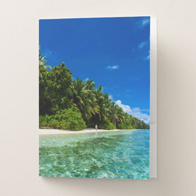Blue Waters Of A Tropical Beach Pocket Folder (Front)