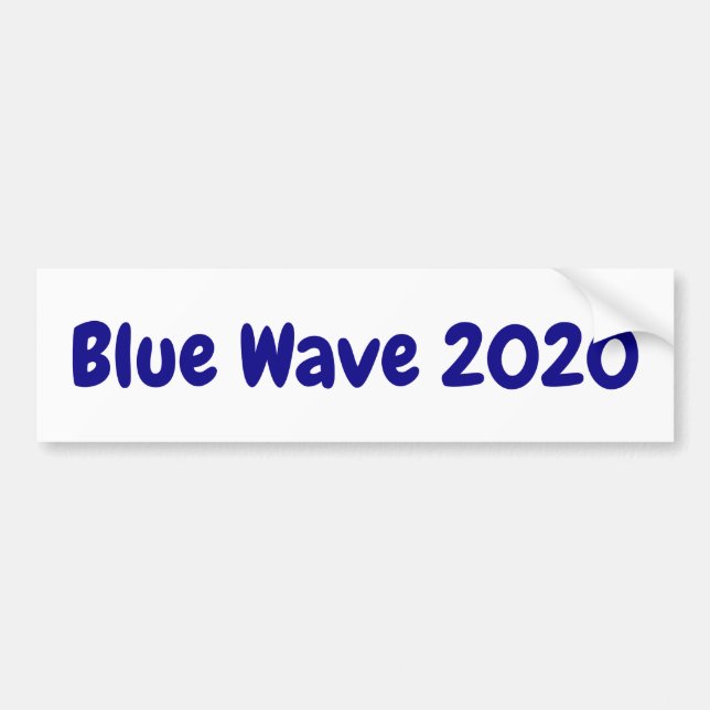 Blue Wave 2020 - Democrat Presidential Election Bumper Sticker (Front)