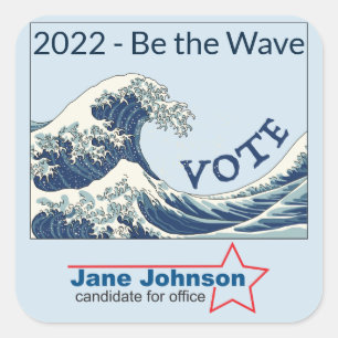 Blue Wave 2024 - customizable campaign sticker