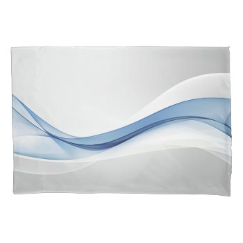 Blue Wave Abstract (1 Side) Pillowcase by FantasyPillows at Zazzle