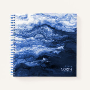 Blue Wave Abstract ID795 Notebook