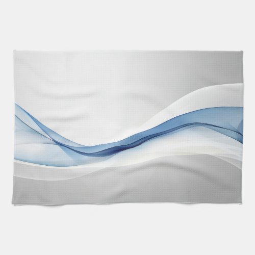 Blue Wave Abstract Kitchen Towel