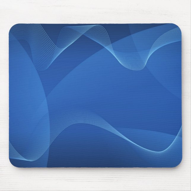 Blue Wave Abstract Mouse Pad (Front)