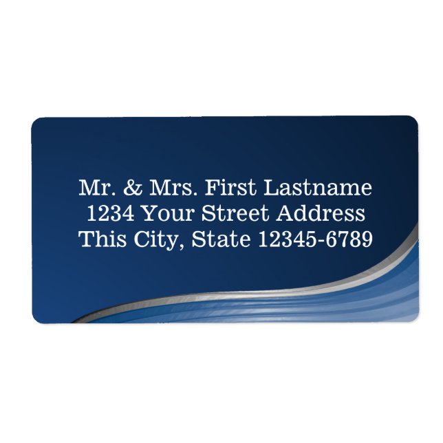 Blue Wave Address Label (Front)
