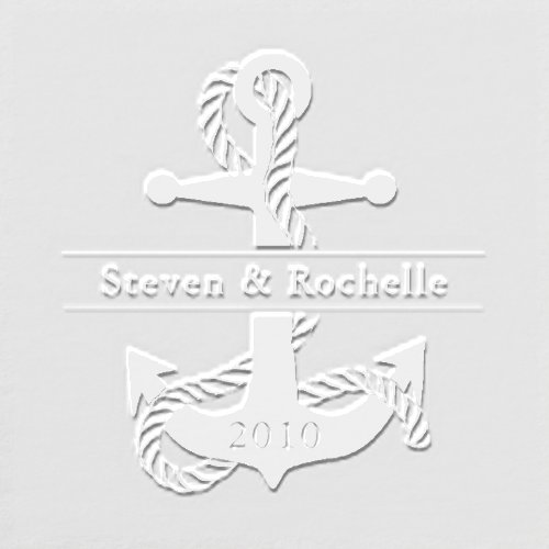 Blue Wave Anchor Wedding ID836 Embosser