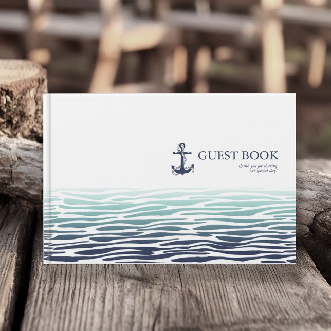 Blue Wave Anchor Wedding ID836 Guest Book (Creator Uploaded)