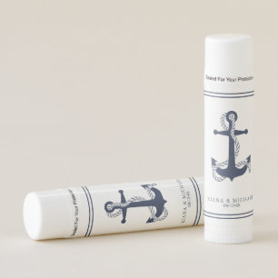 Blue Wave Anchor Wedding Navy/Wht ID836 Lip Balm