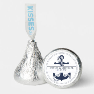 Blue Wave Anchor Wedding V2 Navy/Wht ID836 Hershey®'s Kisses®