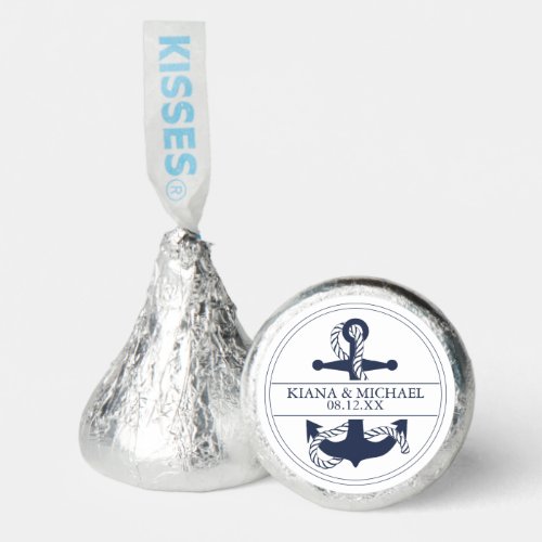 Blue Wave Anchor Wedding V2 NavyWht ID836 Hersheys Kisses