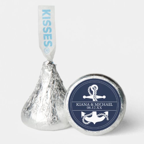 Blue Wave Anchor Wedding V2 WhtNavy ID836 Hersheys Kisses