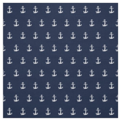 Blue Wave Anchor WhtNavy ID836  Fabric