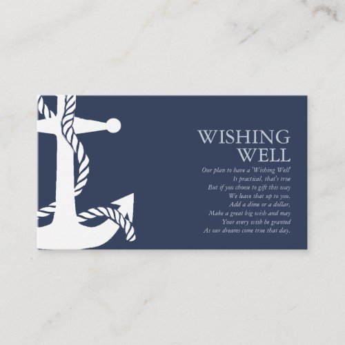 Blue Wave Anchor Wishing Well V1 ID836 Enclosure Card
