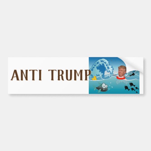 Blue wave  Anti Trump Bumper Sticker