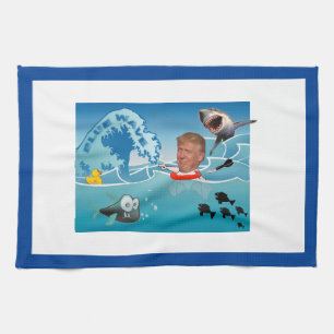 Blue wave / Anti Trump, Kitchen Towel