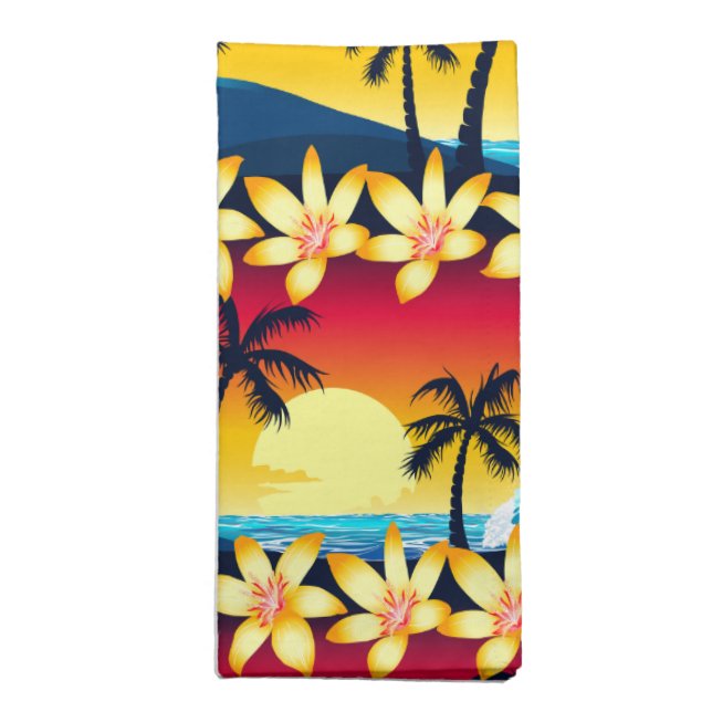 Blue wave at sunrise napkin (Folded)