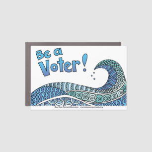 Blue Wave - Be a Voter Car Magnet
