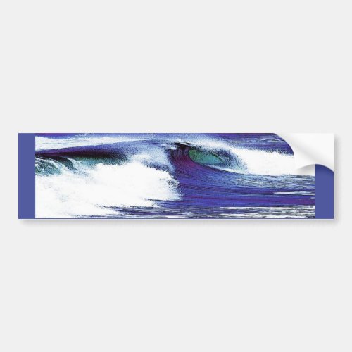 Blue Wave Bumper Sticker