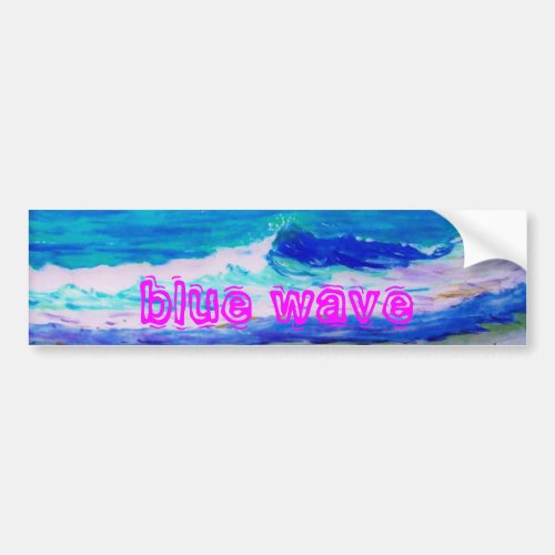 blue wave bumper sticker