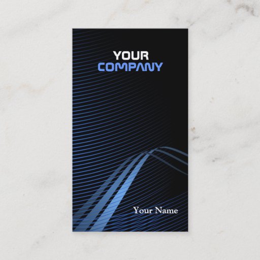 Customizable Blue Wave Business Card Template