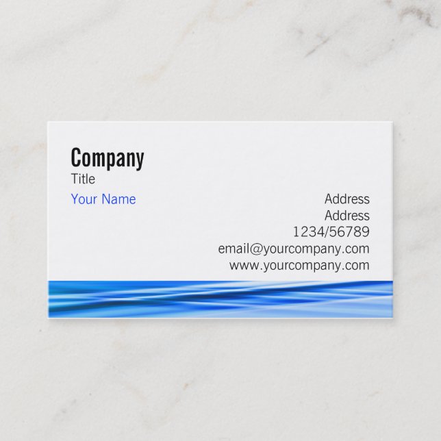 Blue wave business card (Front)