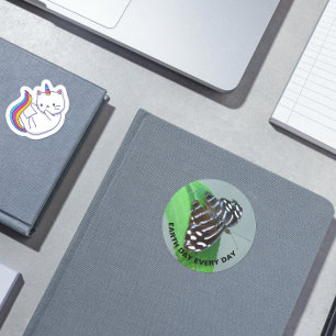 Blue Wave Butterfly Photo Earth Day Classic Round Sticker